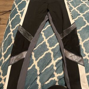 Victoria's Secret Black and Gray Kids Leggings